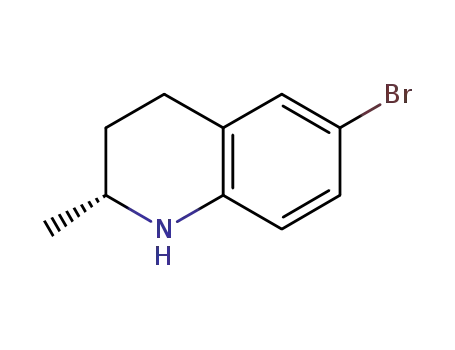 Molecular Structure of 1263000-45-8 ((R)-6-broMo-2-Methyl-1,2,3,4-tetrahydroquinoline)