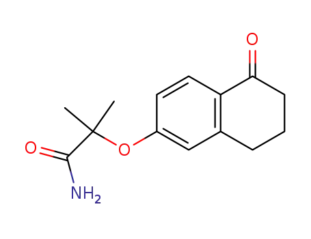Molecular Structure of 418761-91-8 (Propanamide,
2-methyl-2-[(5,6,7,8-tetrahydro-5-oxo-2-naphthalenyl)oxy]-)