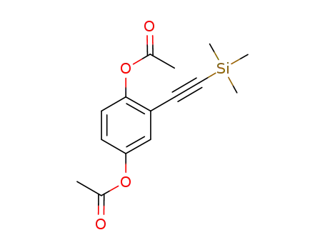 Molecular Structure of 827624-45-3 (1,4-Benzenediol, 2-[(trimethylsilyl)ethynyl]-, diacetate)