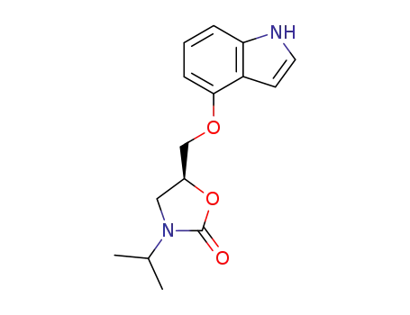 2-Oxazolidinone, 5-[(1H-indol-4-yloxy)methyl]-3-(1-methylethyl)-, (S)-