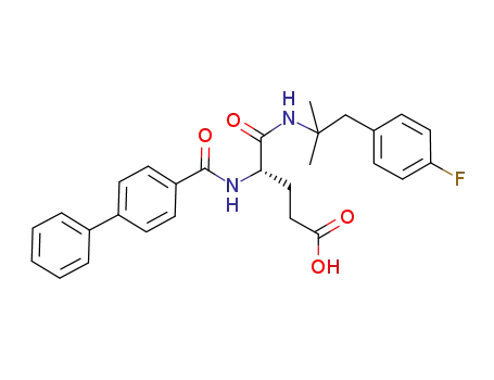 Pentanoic acid, 4-(((1,1'-biphenyl)-4-ylcarbonyl)amino)-5-((2-(4-fluorophenyl)-1,1-dimethylethyl)amino)-5-oxo-, (4S)-