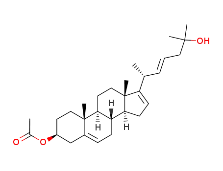 Acetic acid (3S,8R,9S,10R,13S,14S)-17-((E)-(R)-5-hydroxy-1,5-dimethyl-hex-2-enyl)-10,13-dimethyl-2,3,4,7,8,9,10,11,12,13,14,15-dodecahydro-1H-cyclopenta[a]phenanthren-3-yl ester