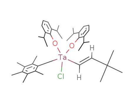 (E)-(η1-C6Me5CH2)Ta(CH=CH(CMe3))(2,6-OC6H3(i-Pr)2)2Cl