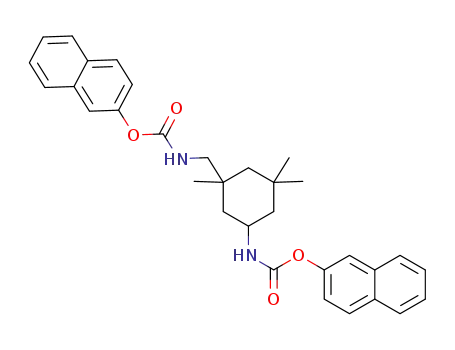 Molecular Structure of 156307-80-1 (3-((2-naphthyl)carbonylamino-methyl)-3,5,5-trimethylcyclohexyl carbamic acid (2-naphthyl) ester)