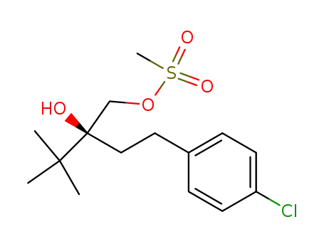 Molecular Structure of 119298-84-9 (Methanesulfonic acid (S)-2-[2-(4-chloro-phenyl)-ethyl]-2-hydroxy-3,3-dimethyl-butyl ester)
