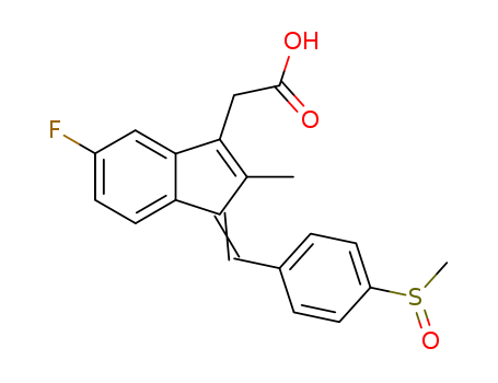 1H-Indene-3-aceticacid, 5-fluoro-2-methyl-1-[[4-(methylsulfinyl)phenyl]methylene]-