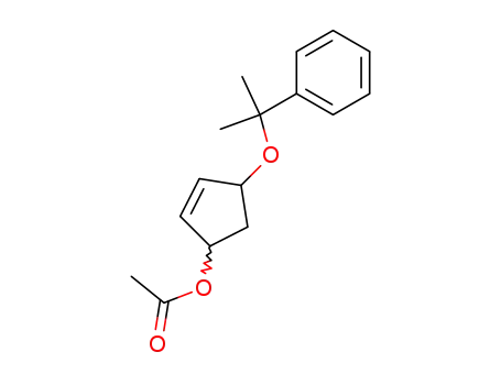 Molecular Structure of 258834-26-3 (cis- and trans-4-cumyloxy-2-cyclopenten-1-yl acetate)