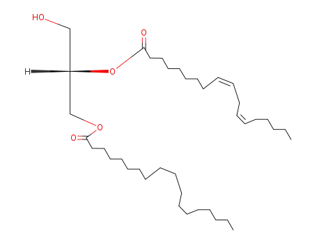 Molecular Structure of 34487-26-8 (1-stearoyl-2-linoleoyl-sn-glycerol)