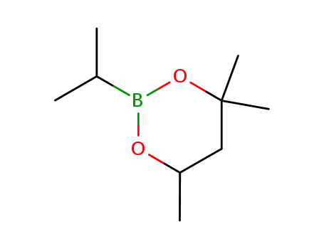 Molecular Structure of 66128-18-5 (1,3,2-Dioxaborinane, 4,4,6-trimethyl-2-(1-methylethyl)-)