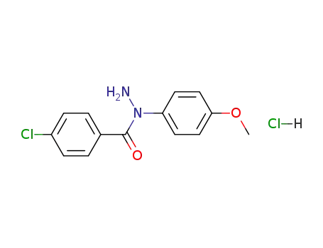 Molecular Structure of 13815-62-8 (Benzoic acid, 4-chloro-, 1-(4-methoxyphenyl)hydrazide,
monohydrochloride)