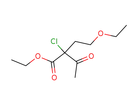 Molecular Structure of 663179-24-6 (2-(2-ethoxy-ethyl)-2-chloro-acetoacetic acid ethyl ester)