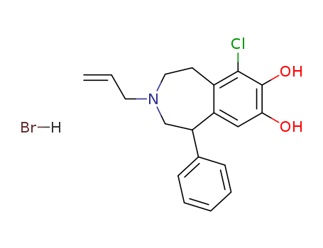 1H-3-Benzazepine-7,8-diol,6-chloro-2,3,4,5-tetrahydro-1-phenyl-3-(2-propen-1-yl)-, hydrobromide (1:1)