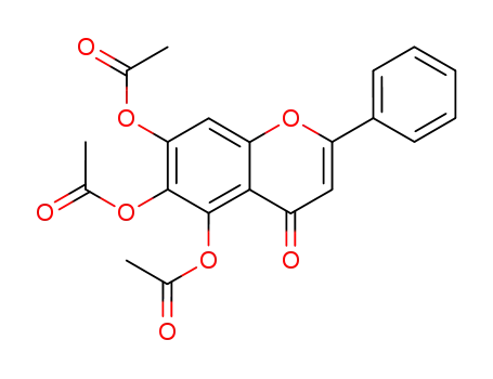Molecular Structure of 67047-05-6 (4-oxo-2-phenyl-4H-1-benzopyran-5,6,7-triyl triacetate)