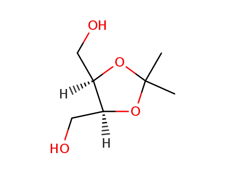 Molecular Structure of 55904-12-6 (1,3-Dioxolane-4,5-dimethanol, 2,2-dimethyl-, cis-)