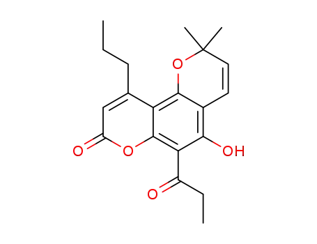5-Hydroxy-2,2-dimethyl-6-propionyl-10-propyl-2H,8H-pyrano[2,3-f]chromen-8-one