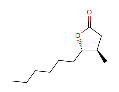 Molecular Structure of 121644-12-0 (2(3H)-Furanone, 5-hexyldihydro-4-methyl-, (4R,5R)-)