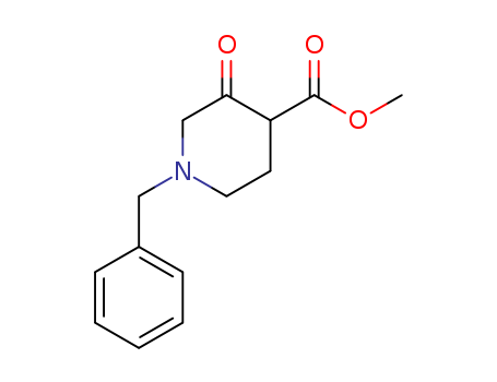 4-Piperidinecarboxylic acid, 3-oxo-1-(phenylmethyl)-, methyl ester
