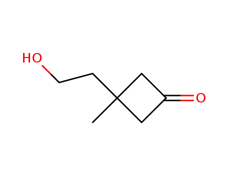 Molecular Structure of 113994-98-2 (Cyclobutanone, 3-(2-hydroxyethyl)-3-methyl-)