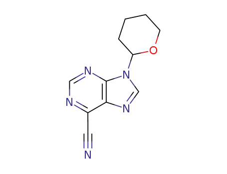 6-cyano-9-(tetrahydropyran-2-yl)purine