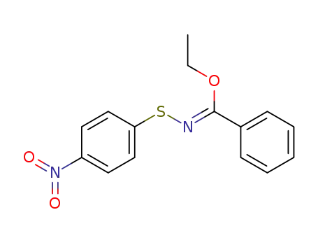 Molecular Structure of 101414-54-4 (Benzenecarboximidic acid, N-[(4-nitrophenyl)thio]-, ethyl ester)