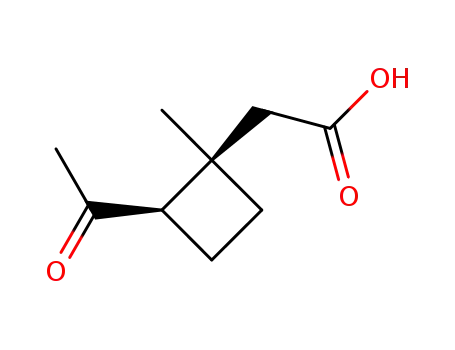 cis-(+/-)-2-acetyl-1-methylcyclobutaneacetic acid