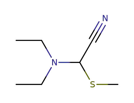 Molecular Structure of 112081-91-1 (Acetonitrile, (diethylamino)(methylthio)-)