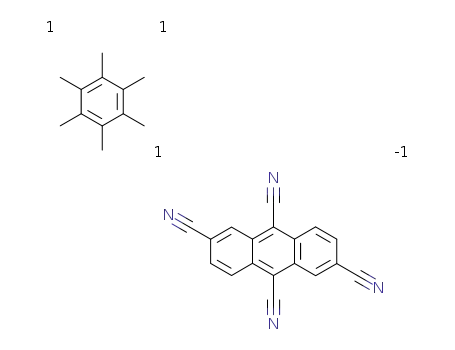 Anthracene-2,6,9,10-tetracarbonitrile; compound with 1,2,3,4,5,6-hexamethyl-benzene