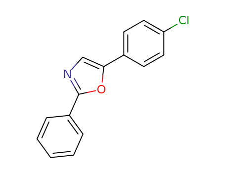 Molecular Structure of 80224-89-1 (5-(4-chlorophenyl)-2-phenyl-1,3-oxazole)