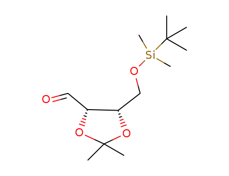 Molecular Structure of 179237-62-8 ((2S,3S)-2,3-O-isopropylidene-2,3,4-trihydroxybutanal tert-butyldimethylsilyl ether)