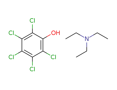 Molecular Structure of 6829-43-2 (Phenol, pentachloro-, compd. with N,N-diethylethanamine (1:1))