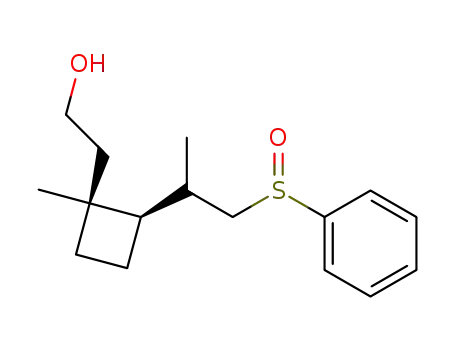 Molecular Structure of 56102-13-7 (Cyclobutaneethanol, 1-methyl-2-[1-methyl-2-(phenylsulfinyl)ethyl]-)