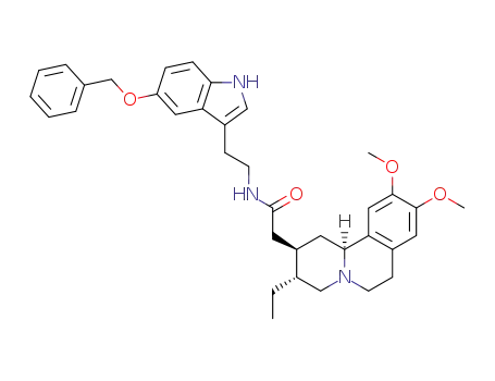 2,3-(R,R)-11b-(S)-N-[2-(5-benzyloxy-1H-indol-3-yl)-ethyl]-2-(3-ethyl-9,10-dimethoxy-1,3,4,6,7,7a,11a,11b-octahydro-2H-pyrido[2,1-α]isoquinolin-2-yl)acetamide