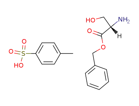 Molecular Structure of 1738-80-3 (L-Serine, phenylmethyl ester, 4-methylbenzenesulfonate (salt))