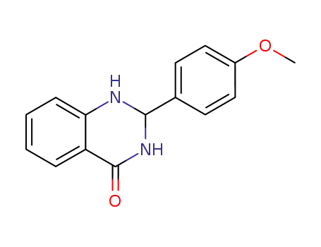 Molecular Structure of 61195-16-2 (4(1H)-Quinazolinone, 2,3-dihydro-2-(4-methoxyphenyl)-)
