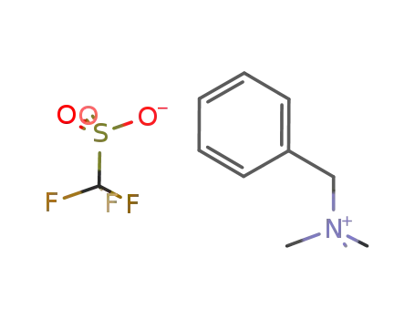 Molecular Structure of 260783-80-0 (N,N,N--trimethyl--1--phenylmethanaminium trifluoromethanesulfonate)