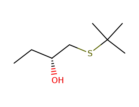 Molecular Structure of 145021-04-1 ((R)-1-tert-Butylsulfanyl-butan-2-ol)