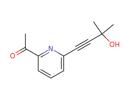Molecular Structure of 874379-36-9 (Ethanone, 1-[6-(3-hydroxy-3-methyl-1-butynyl)-2-pyridinyl]-)