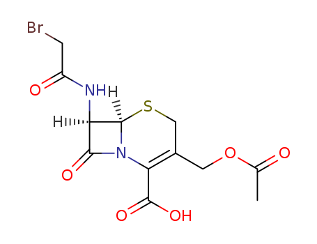 5-Thia-1-azabicyclo[4.2.0]oct-2-ene-2-carboxylicacid, 3-[(acetyloxy)methyl]-7-[(2-bromoacetyl)amino]-8-oxo-, (6R,7R)-
