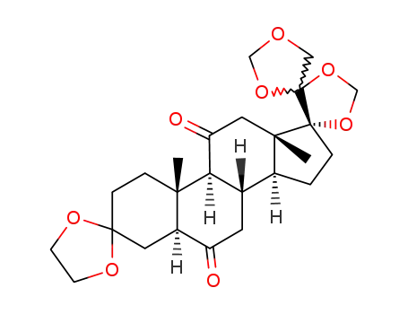 Molecular Structure of 107157-45-9 ((20Ξ)-3,3-ethanediyldioxy-17,20;20,21-bis-methylenedioxy-5α-pregnane-6,11-dione)