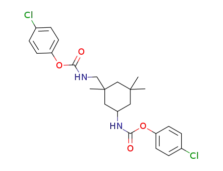 Molecular Structure of 1267645-98-6 (3-((4-chlorophenoxy)carbonylamino-methyl)-3,5,5-trimethylcyclohexyl carbamic acid (4-chlorophenyl) ester)
