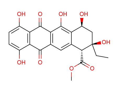 1-Naphthacenecarboxylicacid, 2-ethyl-1,2,3,4,6,11-hexahydro-2,4,5,7,10-pentahydroxy-6,11-dioxo-,methyl ester, (1R,2R,4S)-