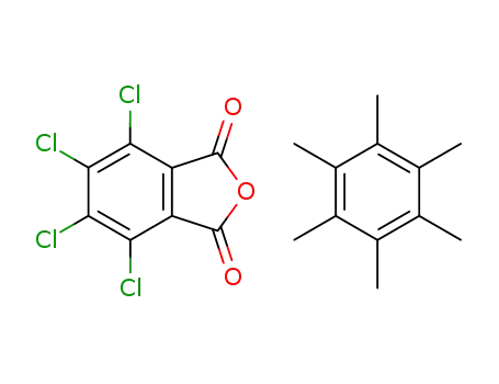 Molecular Structure of 3178-31-2 (tetrachlorophtalic anhydride-hexamethylbenzene)