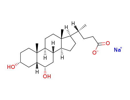 Cholan-24-oic acid,3,6-dihydroxy-, sodium salt (1:1), (3a,5b,6a)-
