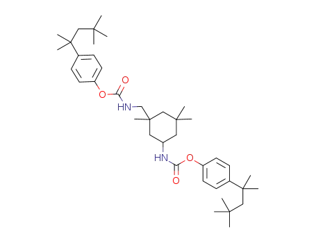 Molecular Structure of 1266554-97-5 (3-((4-(1,1,3,3-tetramethylbutyl)phenoxy)carbonylamino-methyl)-3,5,5-trimethylcyclohexyl carbamic acid (4-(1,1,3,3-tetramethylbutyl)phenyl) ester)
