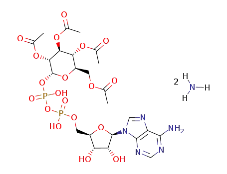 Molecular Structure of 81347-80-0 (adenosin 5'-(2,3,4,6-tetra-O-acetyl-α-D-glucopyranosyl diphosphate))