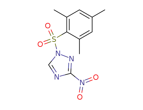 Molecular Structure of 74257-00-4 (1-(Mesitylene-2-sulfonyl)-3-nitro-1,2,4-triazole)