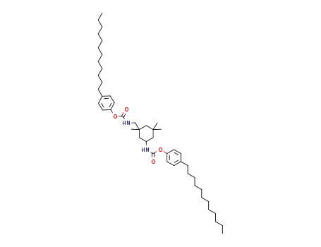 Molecular Structure of 1266555-00-3 (3-((p-dodecylphenyloxy)carbonylamidomethyl)-3,5,5-trimethylcyclohexyl carbamic acid (p-dodecylphenyl) ester)
