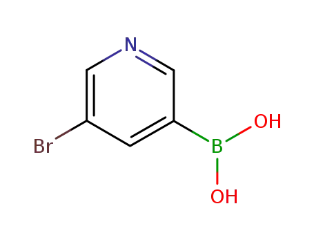 Molecular Structure of 452972-09-7 (5-Bromopyridine-3-boronic acid)