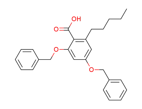 Molecular Structure of 104307-50-8 (2,4-bis(benzyloxy)-6-pentylbenzoic acid)