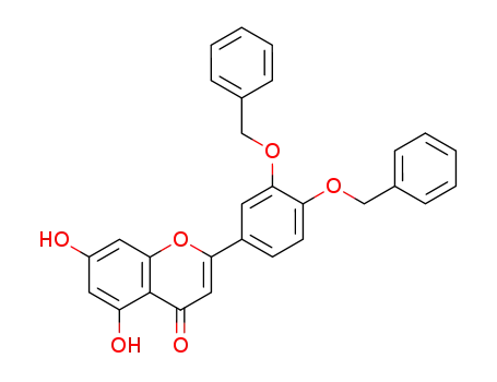 Molecular Structure of 58124-13-3 (2-(3,4-bis(benzyloxy)phenyl)-5,7-dihydroxy-4H-chromen-4-one)